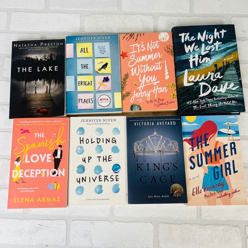 8 Book Lot YA Romance Thriller Jenny Han Laura Dave Jennifer Niven Elena Armas